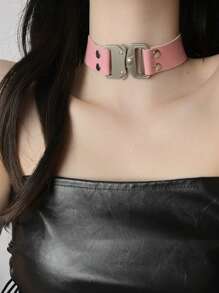 Colares de Rebite Góticos para Mulheres, Colar de Halloween para Meninas "E" Sombrias, Colar Gargantilha Fashion Punk de Couro PU com Vários Picos Colar Gargantilha Anel de Pescoço Joias Masculinas