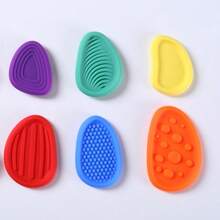1/6件装感官水果石头减压玩具，舒缓焦虑的减压玩具，幼儿玩具，柔软触感舒缓石头玩具，适合自闭症和焦虑症患者，帮助学生放松减压 - 小巧奖励手指玩具，情人节礼物，复活节礼物，返校和毕业礼物，儿童派对礼物 - 彩色 - 查看 17