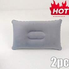 超轻 A4 尺寸充气旅行枕，小方形植绒面料旅行气枕，易于存放，适合露营、居家和办公室睡觉、度假旅行、徒步旅行、午睡、颈部和腰部支撑 - 多色1 - 查看 14