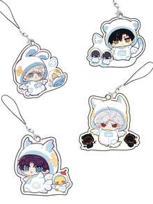 1 pezzo Portachiavi di gioco popolare con figura cartoni animati carina di Love and Deepspace, ciondolo in acrilico per borsa