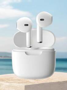 TWS Bluetooth Kopfhörer, kabellose Ohrhörer mit Mikrofon, halbohrpassender Komfort, klare Anrufe, 20 Stunden Akkulaufzeit, leichtes Stieldesign, tragbare Ladestation - ideal für Pendler, Studenten, Studium, Reisen - kompatibel mit iOS & Android Geräten