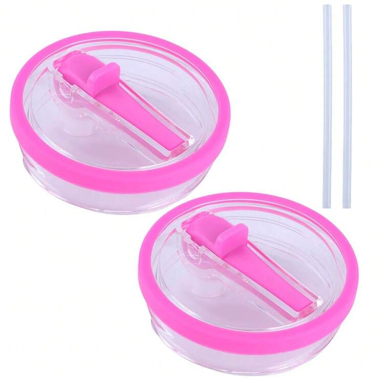 2PCS 30Oz Tumbler Flip Straw Lid Replacement Spill Proof Reusable Tumbler Cover Splash Resistant Straw Cap For 30oz - Light Blue - View 10