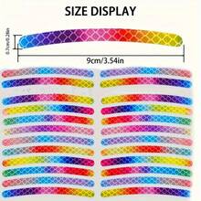 10/20/100pcs Mountain Bike Reflective Sticker Set, With Reflective Wheel Stripes, Suitable For Motorcycle, Car And Bicycle. Decorative Warning Stickers, Decorative Reflective Stickers - Multicolor - View 4