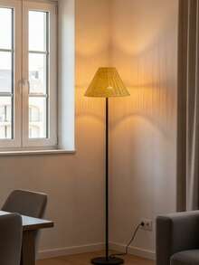 1 Đèn sàn thiết kế chụp đèn mây thủ công chạy bằng USB, gỗ đan tối giản thích hợp cho nhà nghỉ, phòng khách hiện đại, phòng ngủ, bàn làm việc, đầu giường, cổ điển, cao cấp, ánh sáng ấm áp kiểu Bắc Âu - nhiều màu - Xem 10