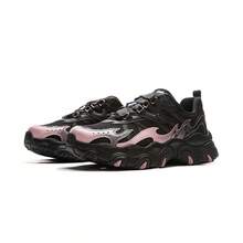 Li-Ning Women's Cat Claw LITE 3 Lightweight Retro Chunky Sneaker - Stylish Athletic Shoe Legit Official Store AGCV398 - 幻影黑/花枝粉 - 查看 3