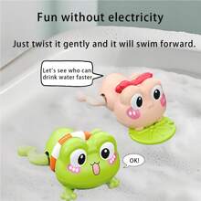 2 paquets de jouets de bain grenouilles de natation mignonnes pour enfants de 3 ans et plus, jouets de bain à remonter pour bébé, jouets flottants d'animaux pour enfants de 3 ans et plus, garçons et filles, jouets d'eau pour le bain