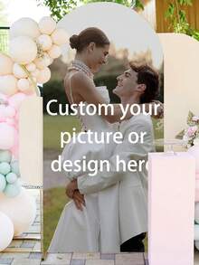 Customized Elastic Arch Cover - Personalized Arch Backdrop Cover, Suitable For Round Top Backdrop Stand, Applicable For Birthday, Theme Party, Wedding And Other Occasions, Available In Multiple Sizes,Party Top - Multicolor 2 - View 7