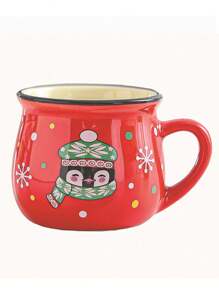 1/4 件 150 毫升圣诞陶瓷杯家居烘焙卡通圣诞老人慕斯杯圣诞慕斯咖啡杯适用于办公室圣诞节礼物送给朋友家人早餐杯 - 彩色 - 查看 13