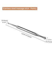 1pc Acupressure Massage Stick, Stainless Steel Acupoint Massage Pen, Head Massager, Retractable Massage Wand, Metal Stainless Steel Material, Suitable For Full Body, Eye Area, Facial Meridians, Foot Massage,Hair,Hair Tools,Hair Care,School,Back To School,Travel,Travel Essentials,Home Essentials,Spa,Massage Tool,Massage,Massager,Spa - Silver - View 11