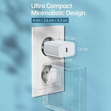 30W Fast Charging Kit: EU USB C Wall Charger + 3.3Ft/100cm USB C To Lightning Cable For Fast Data Transfer, Compatible With IPhone 14/13/12/11/XR/XS/XS Max Phone Charger Nan - EU C Type Plug(220-240V) - View 5