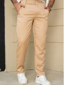 Kit Of 3 Men's Straight-Leg Tailored Trousers – Elegance And Comfort - đen/xám/be - Xem 5