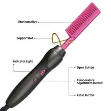 Professional Ceramic Hair Straightener With Multi-Function Copper Straightening Comb