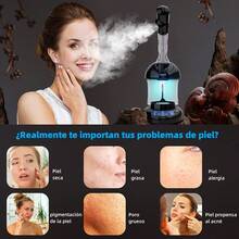 Kingsteam Vaporizador Facial Ozono Nano Iones Spa Limpieza, boquilla retráctil - Negro - Ver 4