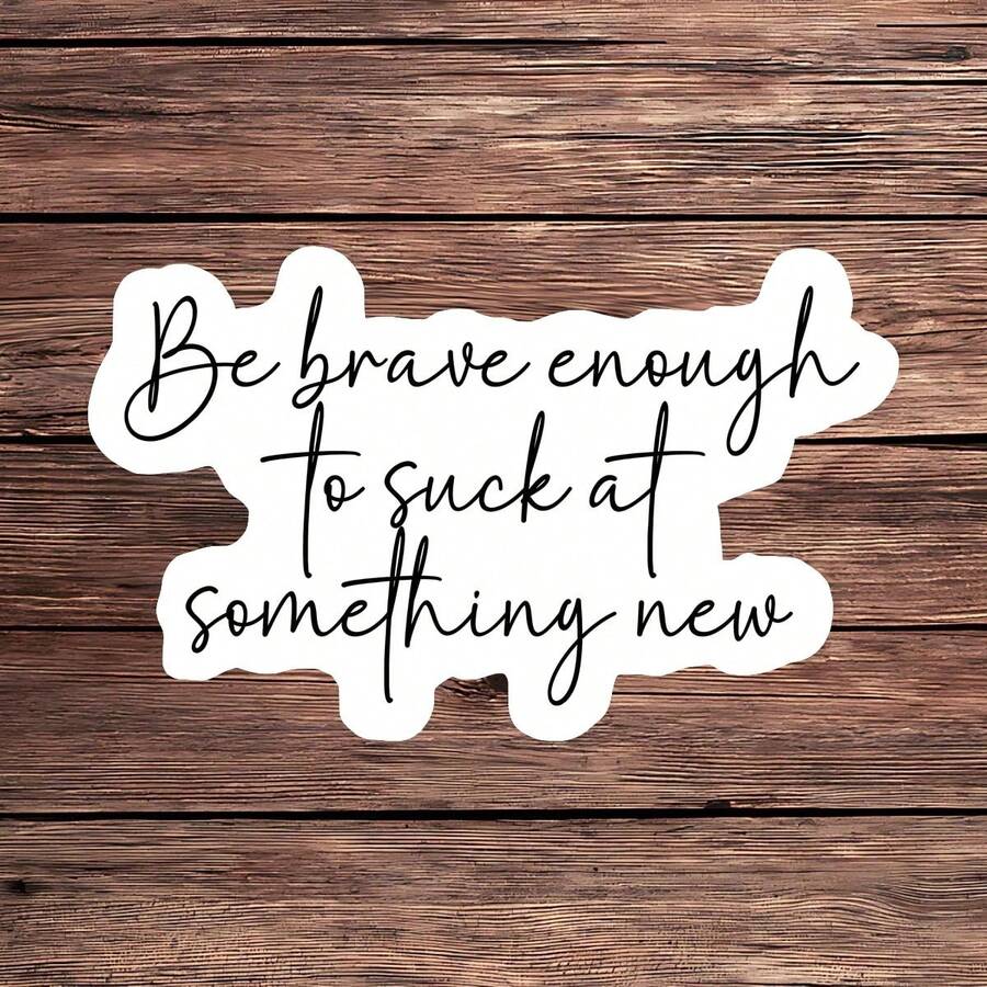 1 Miếng dán khẳng định Hãy thử điều gì đó mới, Miếng dán vinyl tư duy phát triển nữ tính cho bình nước, máy tính xách tay, ô tô, nhật ký, Miếng dán trích dẫn động lực cho phụ nữ, Miếng dán khuyến khích sức khỏe tâm thần chống thấm nước bóc ra và dán, Quà tặng tích cực cho cô ấy - Nhiều màu - Xem 1