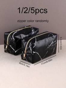 1/2/5 chiếc Hộp đựng bút chì học sinh dung tích lớn, Hộp đựng bút chì đa năng, Túi đựng bút văn phòng phẩm cho nam và nữ - màu đen - Xem 8