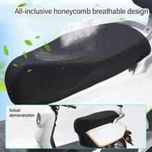 1pc Motorcycle 3D Mesh Breathable Anti-Slip Pad, Scooter Seat Cover, Electric Bicycle Seat Cushion, Summer Ventilated Net Cover