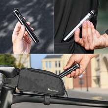 مضخة دراجة صغيرة WEST BIKING 130 رطل/بوصة مربعة، اكسسوارات دراجة صغيرة 1 مضخة هواء يدوية محمولة من سبيكة الألومنيوم خفيفة الوزن وقوية، مناسبة للدراجات الهوائية الخارجية، تنفخ الإطارات بسرعة للدراجات الهوائية الطرقية والجبلية، إلخ. مضخة هواء سيارة