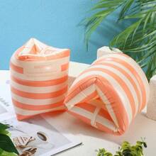 2 pièces Brassards gonflables, Brassards rayés en PVC pour manches flottantes pour piscine, sports nautiques pour adultes et enfants, entraînement à la natation, fête de plage d'été