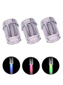1pc LED Faucet Light, 7-Color Changing & Temp Sensing Automatic RGB Glow Faucet Tap For Kitchen & Bathroom