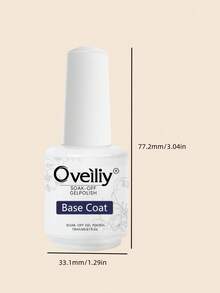 2 Pieces 18ml Topcoat And Basecoat Gel Nail Polish Set, All Seasons Manicure Removable LED Gel Nail Art Set DIY Home Salon Manicure Gift For Women Girls