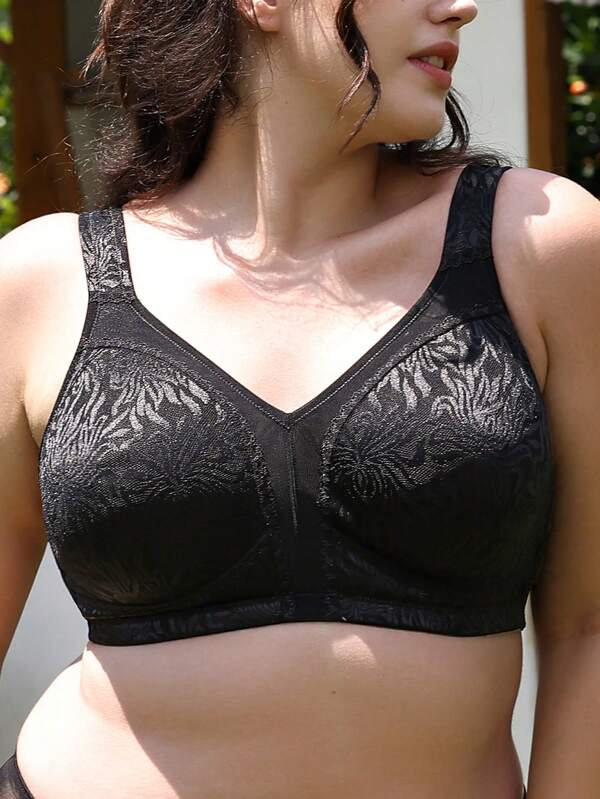 Sujetadores minimizadores para mujeres de talla grande con cobertura total, sin acolchado, con tirantes anchos, encaje y recorte, que reducen el busto, suaves y cómodos para uso diario