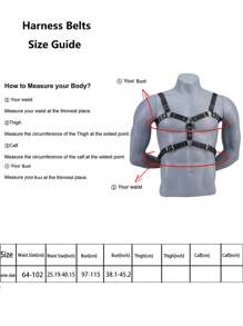 Men's Leather Chest Harness,Fashion Leather Cage Chest Harness Belt,Valentine's Day Gift,Chest Harness Belt For Men