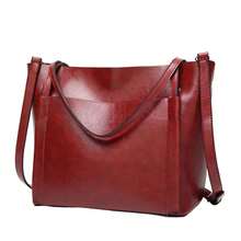 New Women Leather Handbag Shoulder Crossbody Bag Tote Satchel Handbag For Christmas Gifts(Red) - 紅色 - 查看 1