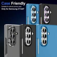 1 Protector pentru lentilă cameră compatibil cu Galaxy Z Fold7/Galaxy Z Flip7, anti-zgârieturi, înaltă definiție, sticlă securizată ultra-subțire 9H, ramă din aluminiu, cu localizator de instalare, instalare ușoară, lentilă metalică, pernă de protecție pentru lentila camerei, negru strălucitor, argintiu strălucitor, multicolor strălucitor, roz strălucitor, compatibil cu Galaxy Z Fold6/Galaxy Z Flip 6/Galaxy Z Fold 5, aplicabil pentru utilizare zilnică, birou, husă pentru cameră telefonică de acasă, impermeabilă, rezistentă la șocuri, anti-cădere, rezistentă la zgârieturi.