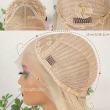 Purple Color Lace Front Wigs Pre Plucked Hairline Long Straight Wigs For Fashion Women Girls Party Daily Wear Glueless Dark Purple Lace Front Synthetic Wigs 13x4 Free Part Heat Resistant Fiber Hair 28 Inch 180% Density - Vàng nhạt - Xem 9