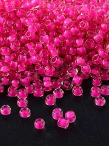 GO2CJBEADS 10 جرام متعدد الألوان حبيبات زجاجية دائرية بقطر 2 مم بخط فضي للاستخدام في صناعة الأساور DIY