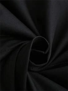 Manteau parka femme de couleur unie avec cordon de serrage, poches zippées. Manteau matelassé doublé thermique avec col en fourrure et capuche. Manteau matelassé ample pour un port quotidien, les voyages, l'aéroport, l'hiver D336 - Noir - Voir 9