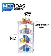 Corner Shampoo Shelf With 4 Multipurpose Tiers S 05 - Nhiều màu - Xem 1