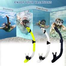 Tubo de respiración de silicona para buceo y esnórquel seco completo, equipo de buceo y esnórquel subacuático, boquilla de silicona para esnórquel - Multicolor - Ver 7