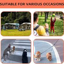 1pc Pet Wavy Dual-Ended Leash, Detachable And -Free, Suitable For Walking Two Dogs Simultaneously