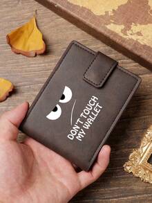 Fashionable Faux Leather Wallet - Compact Zipper Card Holder With Coin Pouch, Snap Closure Card Case, "Don't Touch My Wallet" Design, Ideal For Daily Use Billfold - one-size - View 8
