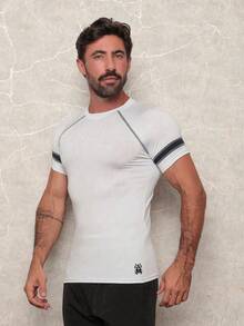White Faixs Men's Thermal Top UV 50 Protection Compression Rashguard - Blanco - Ver 4