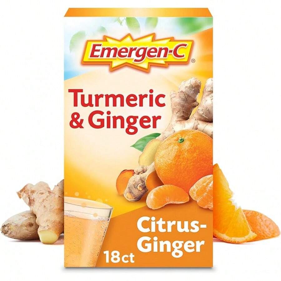 Emergen-C Vitamina C Ashwagandha Bebida en Polvo, Suplemento Dietético para Apoyo Inmunológico, Mezcla de Bayas - 18 Unidades