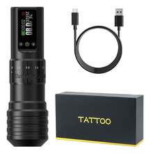 1pc Wireless Tattoo Machine Pen, Adjustable Stroke Length (2.0-4.2mm), Suitable For Beginners And Tattoo Artists, 1600mAh Color Screen Digital Display, Wireless Power Supply - Black - View 10