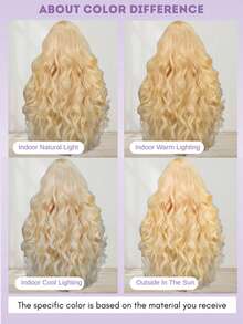 200% Density #613 Fashionable Blonde 13x4 Lace Front Wig 24 Inch Water Wave 200% Density High Definition Lace Front Wig Pre-Plucked Bob Wig For Women - S613 - View 10