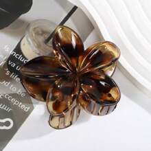 2 件套亚克力渐变花朵图案大号发夹，优雅可爱，适合盘发，适合日常佩戴 - 彩色 - 查看 3