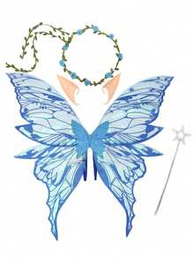 1 件/4 件大号金属蝴蝶翅膀，万圣节仙女翅膀派对服装道具，各种节日的理想选择