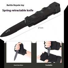 1件 2026新款逼真伸缩弹簧刀，恶作剧恐怖伸缩刀 - 生日礼物、复活节礼物、搞怪礼物、玩具、新品畅销、新品热销、新品上市、新奇玩具、恶作剧刀、搞怪玩具、伸缩刀 - 彩色 - 查看 3