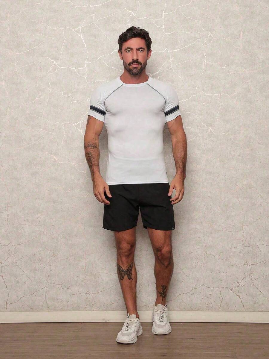 White Faixs Men's Thermal Top UV 50 Protection Compression Rashguard - Blanco - Ver 1