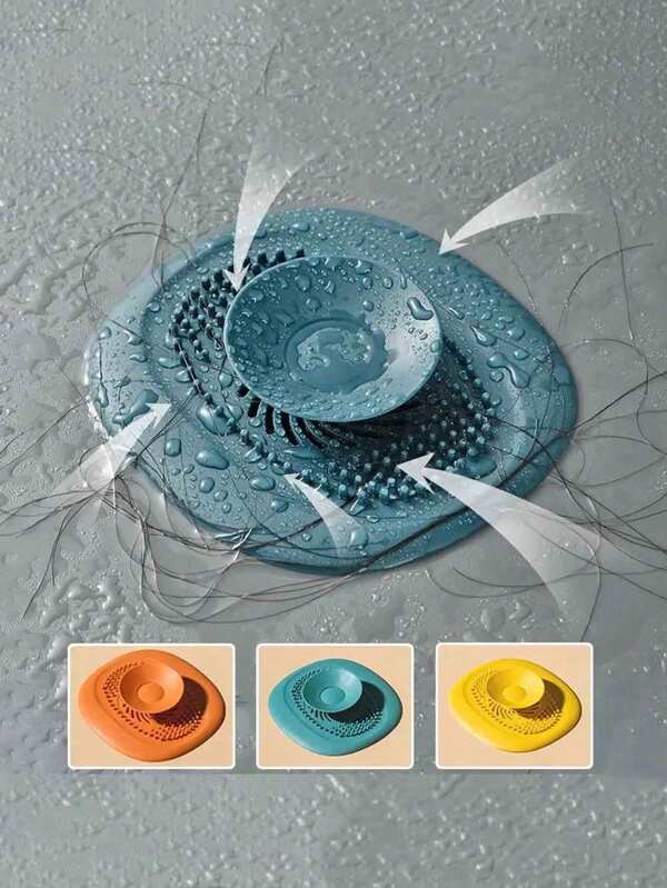 Keep Your Kitchen And Bathroom Drains Clean And Clog-Free With This1pc Silicone Sink Plug-Color Random