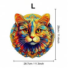 Wooden Puzzle - Seasonal Tree Of Life/Elephant/Duck/Deer/Cat/Butterfly Clock, Asymmetrical Animal Shaped Wooden Puzzle Toys, Party Game Gifts, Decorative Art Painting, Tabletop Magic Puzzle, Unique Children's Educational Puzzle, Birthday Gift, Suitable For Kids, Back To School Gift, Christmas Gift - Multicolor - View 15
