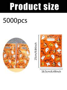 20/50 pièces Sacs fourre-tout avec design citrouille orange et fantôme pour Halloween, sacs de fête avec lettre "Boo", sacs d'emballage cadeaux, sacs décoratifs mignons pour vacances, décorations Halloween