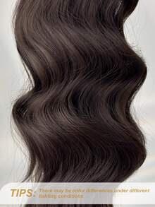 Peluca con coleta rizada de 28 pulgadas de largo con cordón - Peluca con coleta sintética con peine y clip, peluca con coleta larga y ondulada natural y esponjosa, negro y marrón