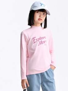 Annil Children's Clothing: Girls, Girls, Boys, Boys, Adults, Teenagers, Mid-Neck Long-Sleeved Knitted Sweaters, T-Shirts, Printed Base Layers, Autumn