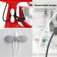 [存储总体规划] 厨房电缆整理器，家用电器电线支架，插头固定夹，数据线整理器，适用于厨房、卧室、客厅、办公室存储，厨房存储和组织，电缆整理器，存储和组织，挂钩，颜色和款式随机