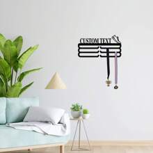 1pc, Customized Metal Medal Hangers For Soccer And Running, Personalized Name Award Rack, Sports Medal Display, Wall Decor, Home Art, Classic Style Reusable, Ornamental Exquisite, High-Quality, Modern, Contracted Custom, Personalized, Unique Ideal Gifts Him Her Anniversaries Valentine's Day Mother's Day Birthdays Children's Day, For Father's Day, For Graduation, For Weddings, For Housewarming Bedroom, Home, Bathroom, Living Room, Dining Room, Office, Tea Room, School